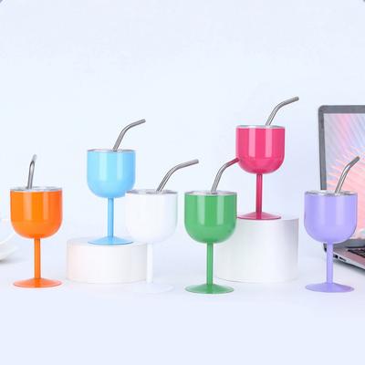 Calice in acciaio inossidabile da 4 once, calice termico compatto con cannuccia e coperchio, calice da vino multiuso per cocktail e caffè