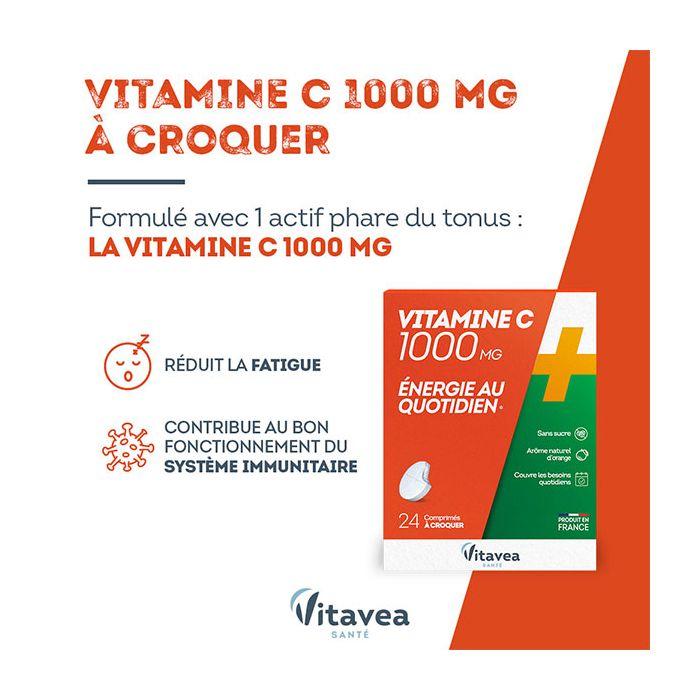 Vitavea Vitamine C 1000mg Energie Au Quotidien 24 Comprimés À Croquer
