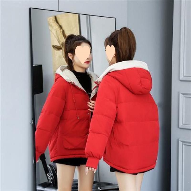 Winter Warm Hooded Coat Women Loose Down Jacket Ladies White Casual Slim Windproof Parka Outwear