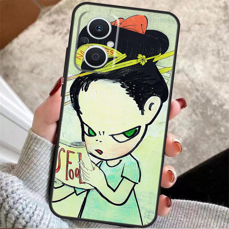 

Cartoon Aesthetic Yoshitomo Nara For OPPO Reno 13F 14F 12F 11F 10 11 12 13 14 Pro 7 8 Lite 8T OPPO Find X5 X6 X8 X9 Pro Case OPPO Reno13
