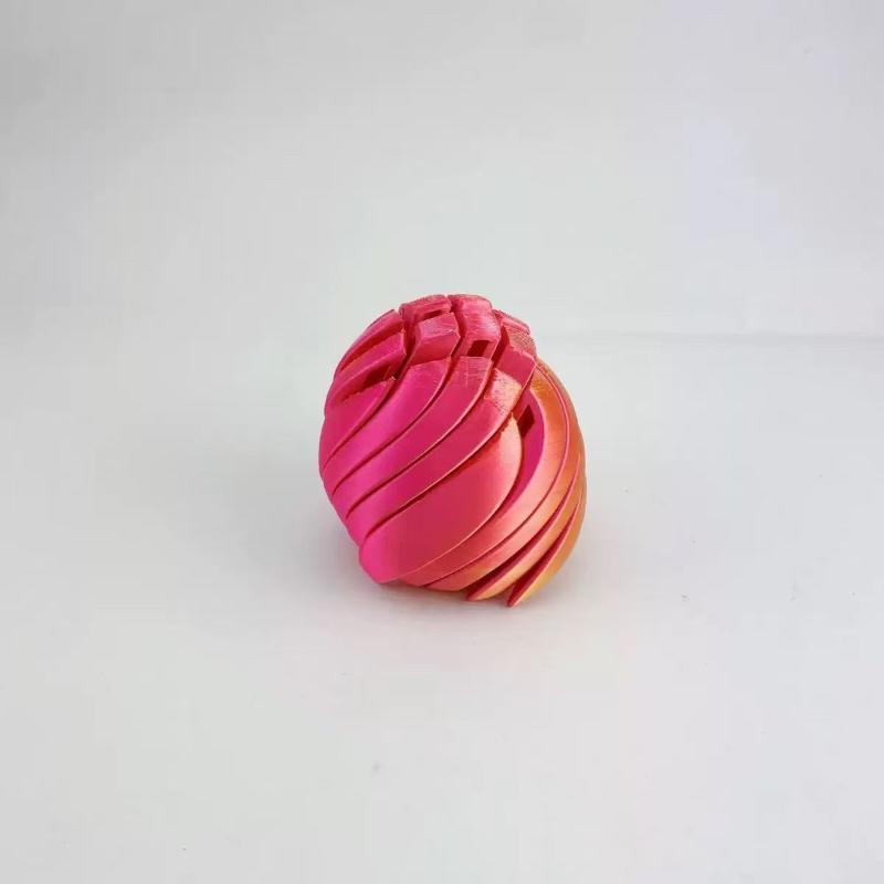 

1 шт. 3D-печатная сфера-закрутка, шестеренка, шарик с жидким потоком, вращающаяся конструкция, игрушки для снятия тревожности, шарик-слайм, игрушка