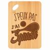 Planche À Découper / Plateau Apéro - PLANETEE - Squash J'peux Pas - Bambou - Gravé - 30 X 20 X 1 Cm
