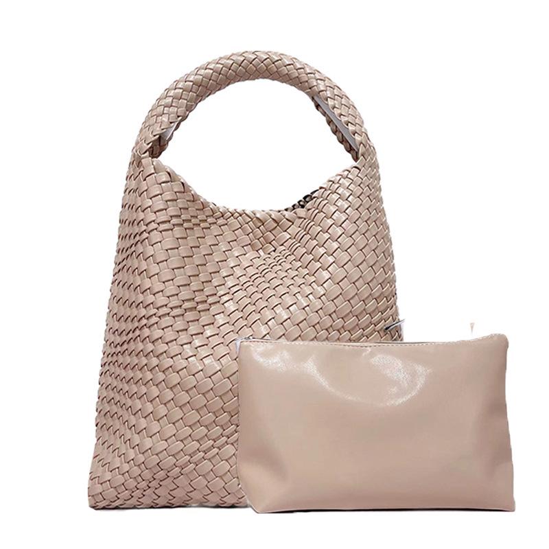 Women's Large Capacity Cross-Border Woven Shoulder Bag - Versatile Shopping & Commuter Tote