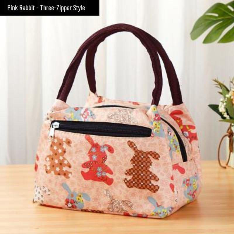 Waterproof Oxford Cloth Tote Bag for Elderly Moms - Small Square Handbag for Shopping and Work