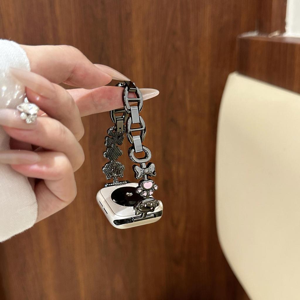 Compatible Apple Watch Band Cat Design Metal Bracelet iWatch SE Series 10 Women