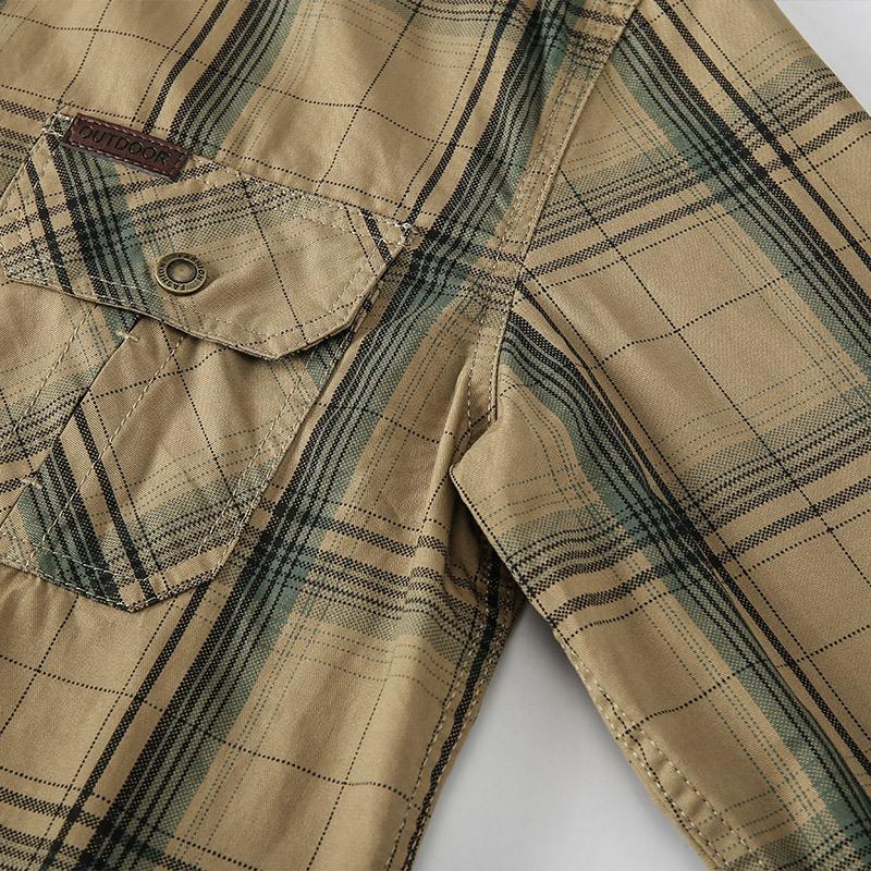 Camicie a maniche lunghe a quadri primaverili e autunnali da uomo, casual, all-match, da uomo