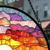 Gekleurd Glas Raam Hangdecoratie Rond Zonenvanger Paneel Huis Kantoor Woonkamer Tuin Binnenplaats Venster Hangend Ornament