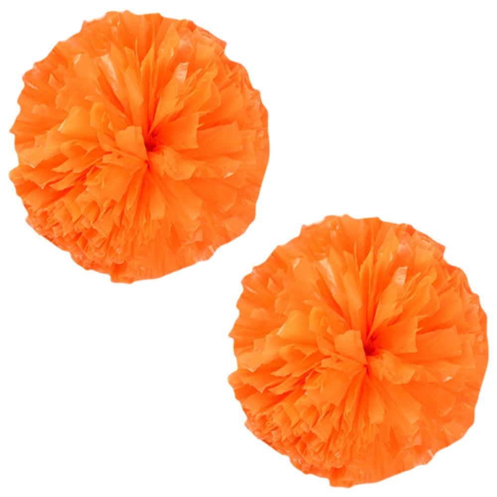 Four Fingers Matte Cheerleading Poms Cheerleader Holding Flowers