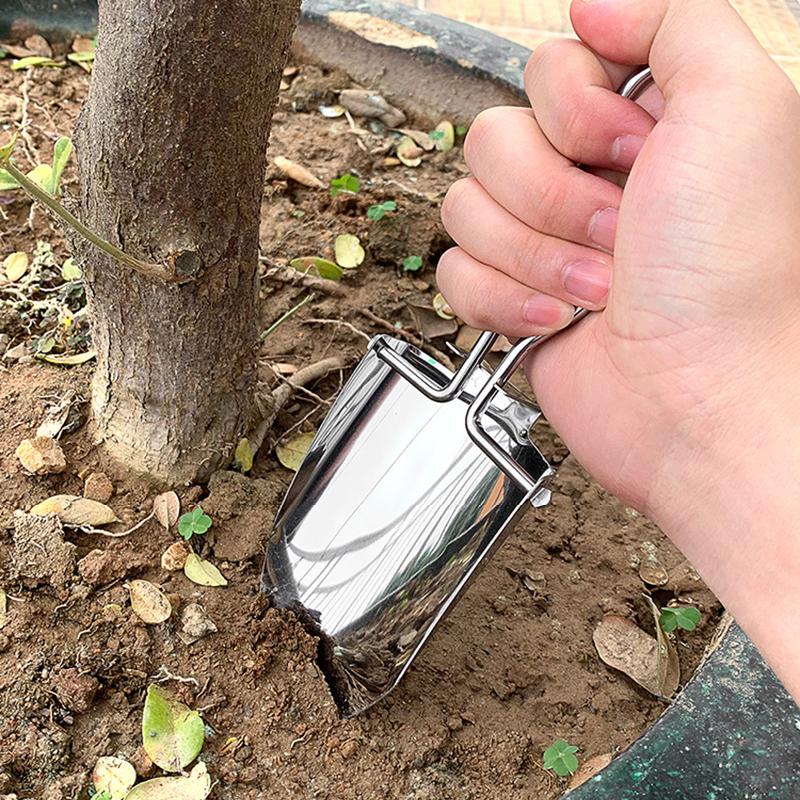Portable Stainless Steel Folding Shovel Is Versatile And Suitable For Planting And Transplanting Flowers Plants And Garden Tools