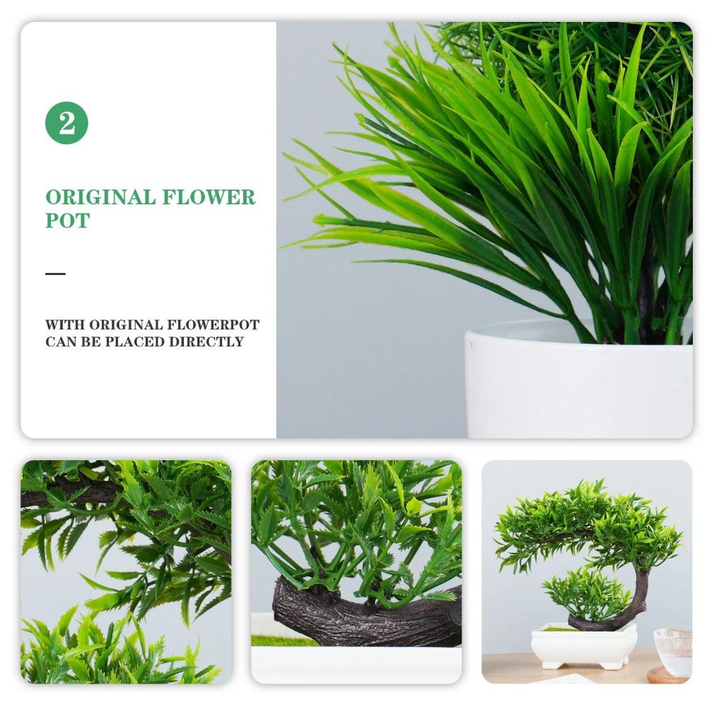 Künstliche Grüne Pflanzen Bonsai Tisch Topfpflanzen Ornamente Simulation Topfpflanzen Kunstblumen für Hotel Büro Zuhause Gartendekor