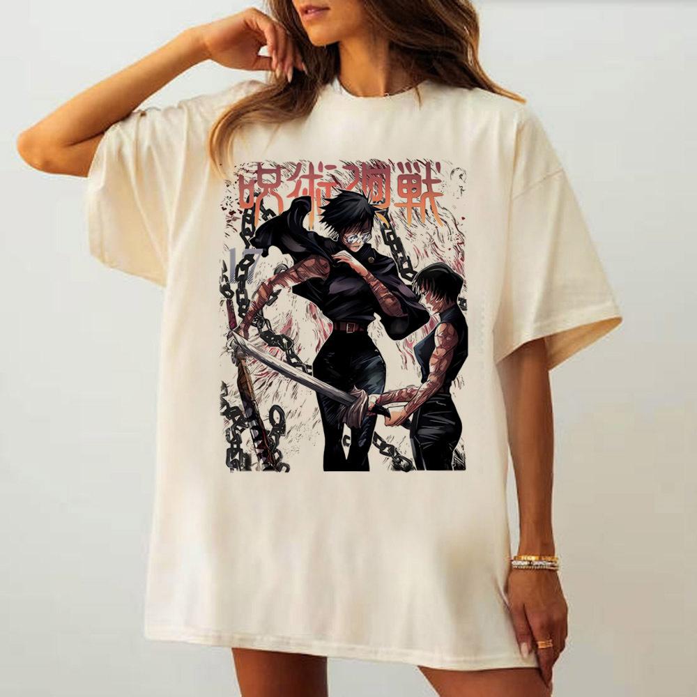 Maki Zenin tshirt Women korean clothes Women kawaii Pastel Pop Culture shirt Pastel Vintage Graphic Comfortable Digital S