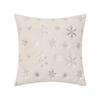 Christmas Snowflake Pillow Case Sequin Embroidered Pillow Model Living Room Sofa Cushion American Festive Atmosphere Pillow