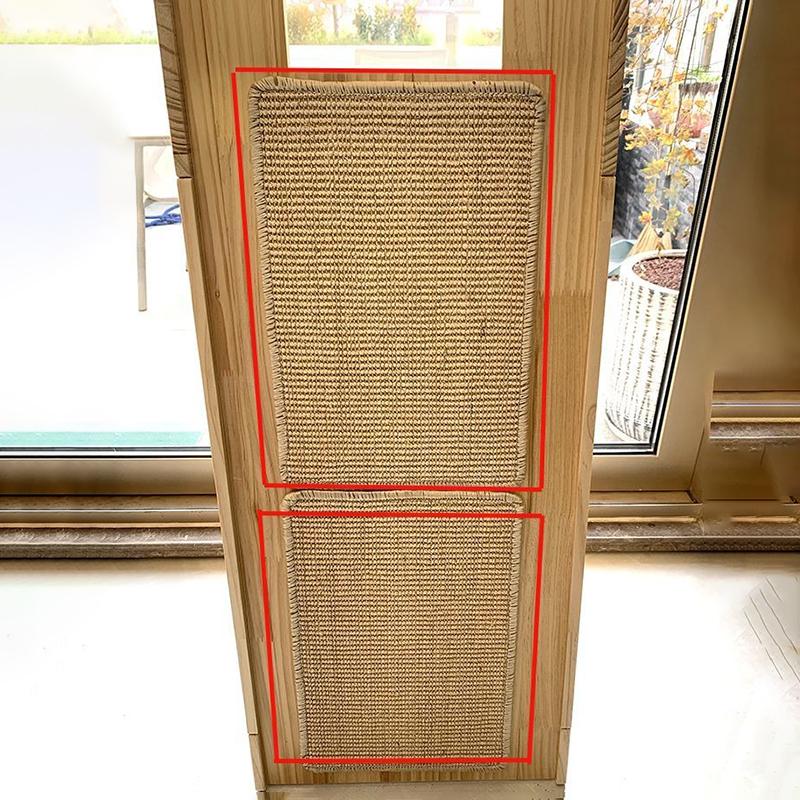 High Solid Wood Cat Scratching Post Glass Bounce House Lair Wall Cats Tree Pulls Scratches Large Tower Bed for Cat Indoor Toy