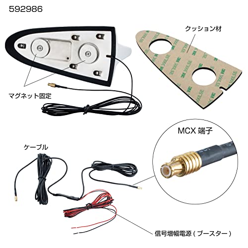 JET INOUE Shark Antenna MCX Type White 592986