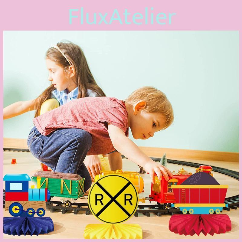 Kids Birthday Train Theme Honeycomb Ball Prop For Party Venue Table Decoration
