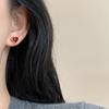 2025 Gold Trim Heart Stud Earrings: Korean Style, Exquisite, Versatile, High-Class Autumn/Winter Jewelry