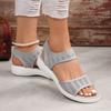 Large size casual foot cover fashion sandals women's new sports one-word fabric flat-bottomed fish mouth shoes