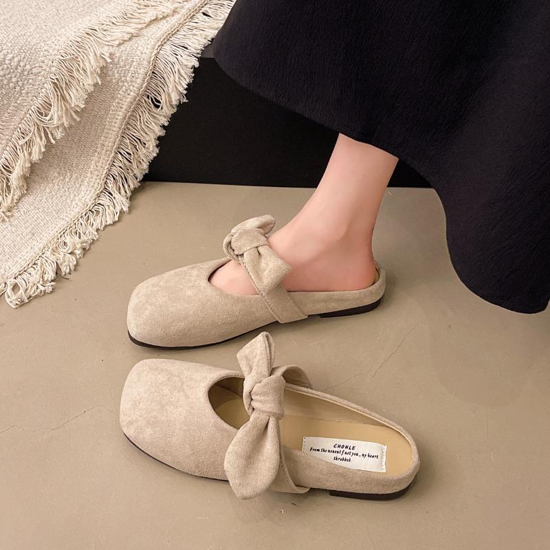 Dámské Baleríny Pantofle Semišové Módní Muly Boty Nové Slingback Sandály 2025Letní Ležérní Muly Žena Skluzavky Zapatos Mujer Mokasíny