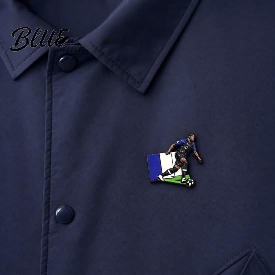 Klare Linie Emaille Abzeichen Fußballspieler Brosche Pins Fan Abzeichen