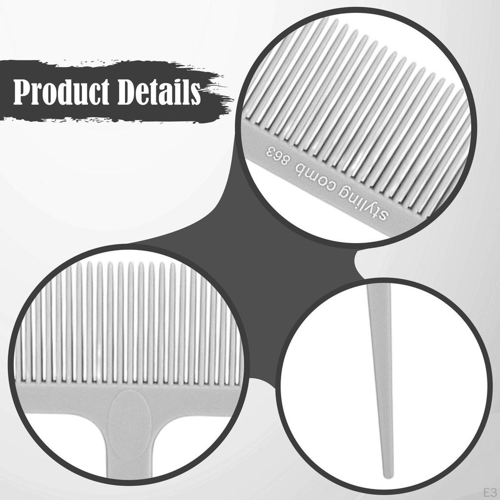 Hair Coloring Comb, Dyeing Highlighting Ergonomically Shaped, Made of PP for Efficient