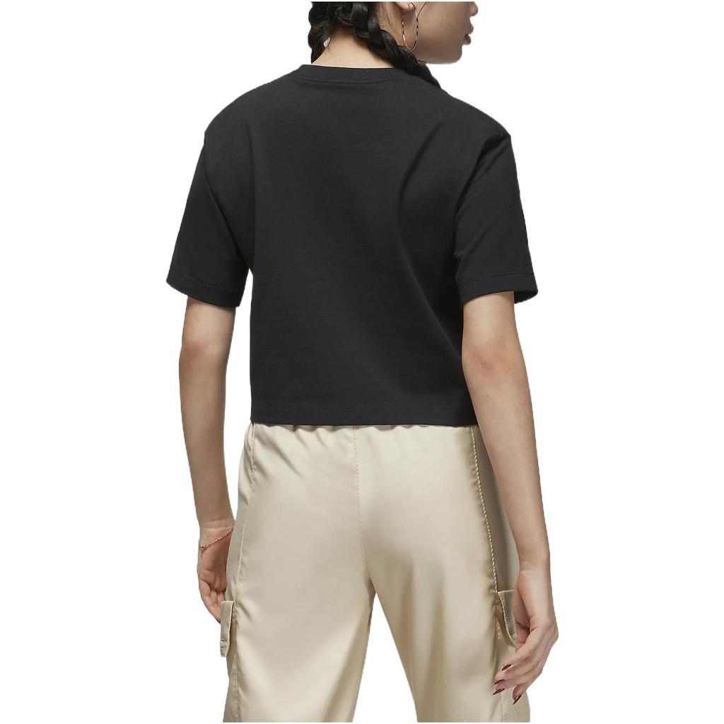 Jordan Essentials Boxy Logo Tee Women Tops Black DO5039-010