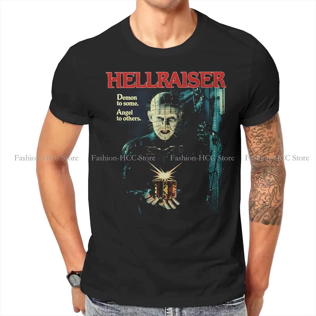 T-shirt Hellraiser Pinhead S-6XL Homme Coton Noir Graphique Film d'Horreur Tee Y2K