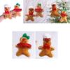 Adorable Brown Fabric Gingerbread Man Doll Festive Christmas Tree Ornament Decoration