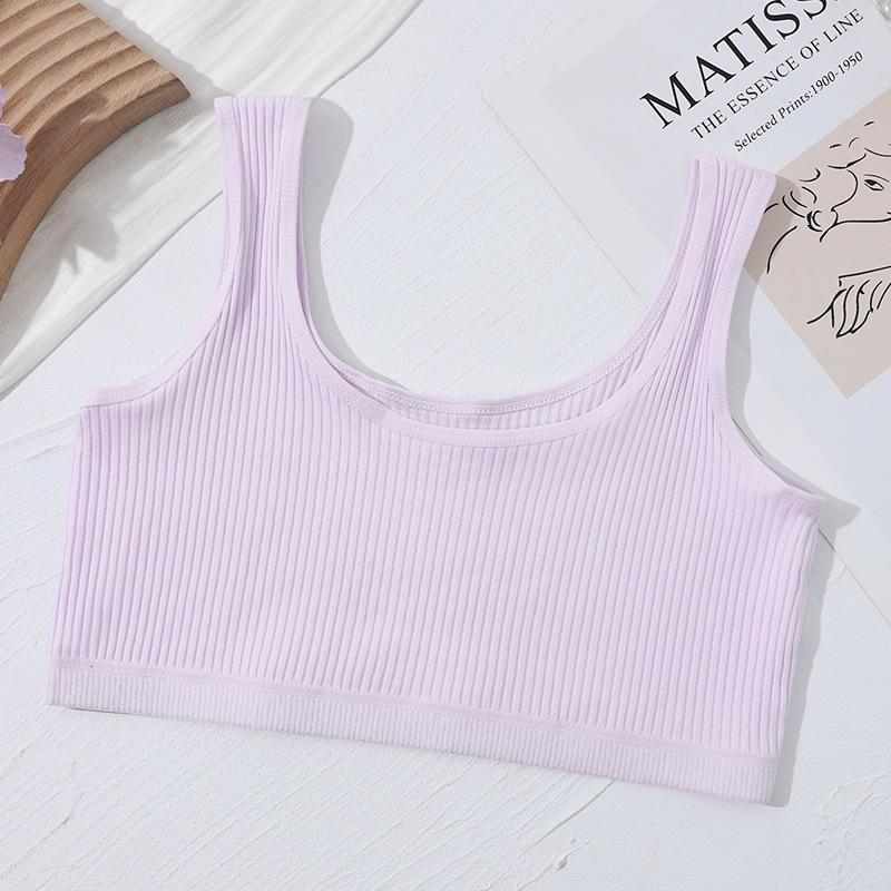 Teenager Mädchen Einfarbig Baumwolle Bralette Tanktop - Pubertät Trainings-BH