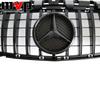 FCM5   GTR Style Upper Grille With Black Border OE Style Embelm Logo For Mercedes Benz CLA W117 2013-19 CLA180 CLA200 CLA250 CLA45 AMG
