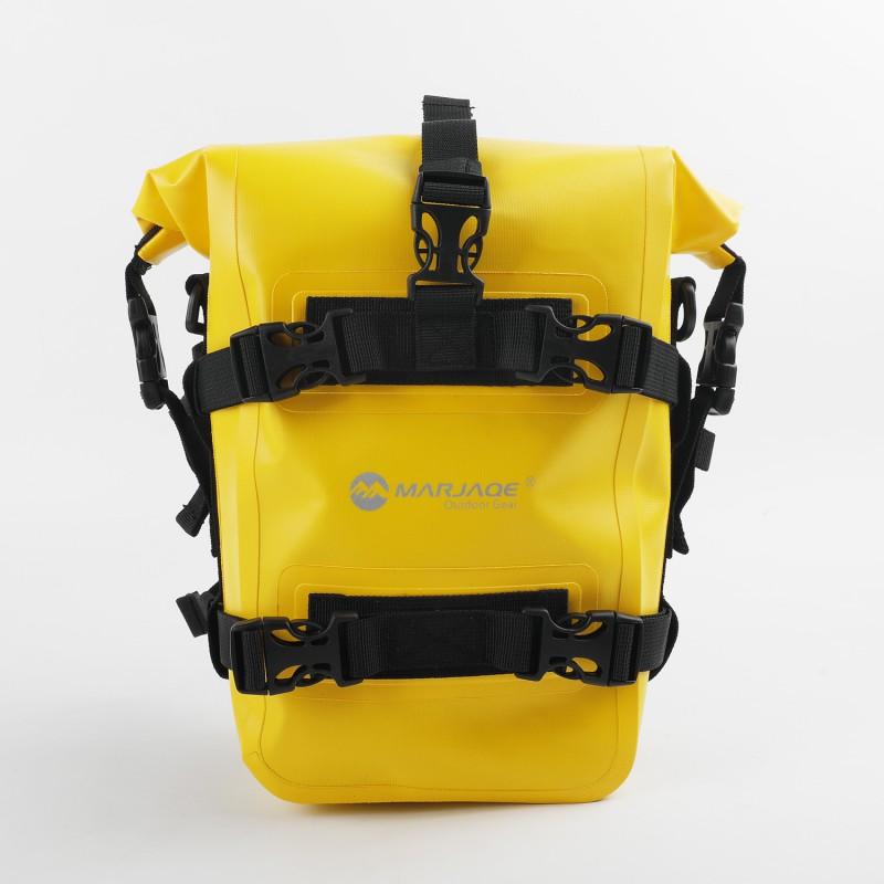 8L Waterproof Motorcycle Side Bag Bike Touring Quick-Release Tail Crash Bar Mount PVC Outdoor Cycling Storage Pouch 8L