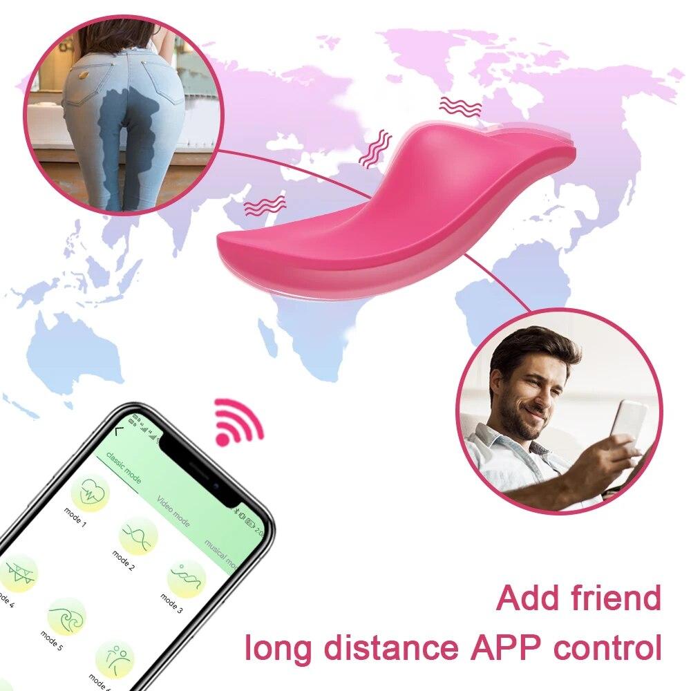APP Bluetooth G Spot Dildo Vibrator Female Wireless Remote Control Vibrating Clitoris Stimulator Sex Toy for Women 's Panties