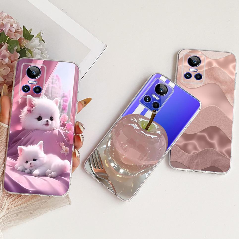 For Realme GT Neo 3 150W Neo 5 240W / Realme GT3 Phone Case Dragon Cute Cat Cartoon Pattern Casing Soft Clear Silicone Cover