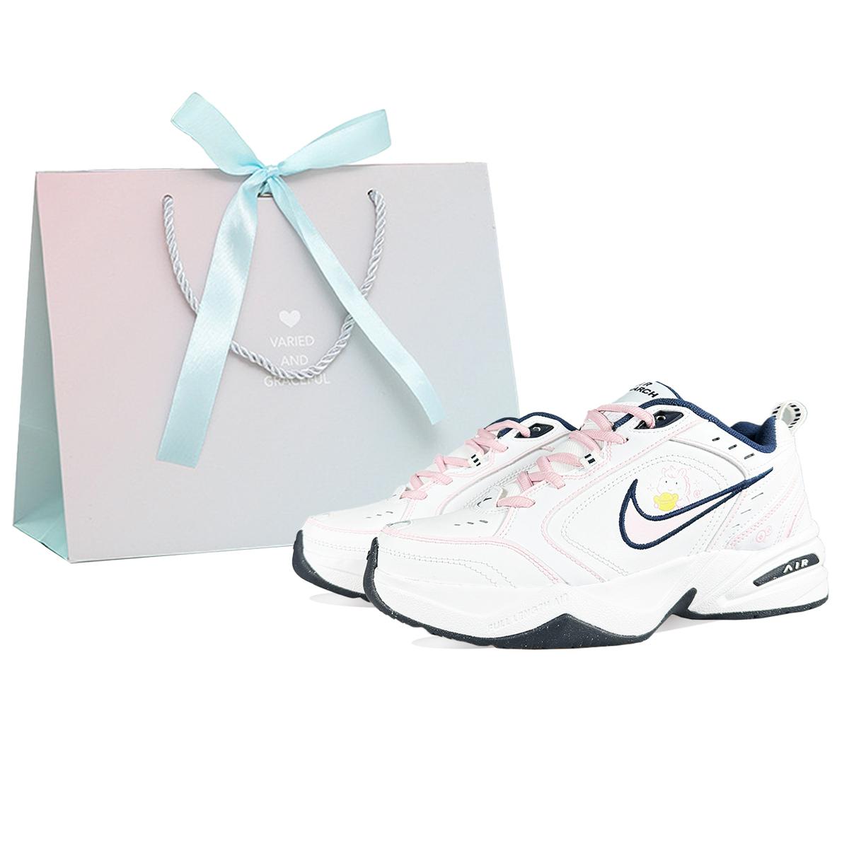 

Nike Air Monarch 4 Slip Resistant Low top Chunky Sneakers Unisex Pink White 415445-102(Team667-SBOX) 42.5