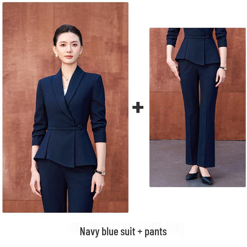 Women's Professional Suit Set - Spring/Autumn Beauty Salon & Hotel Manager Workwear