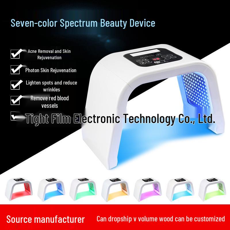 LED Folding Spectrometer Color Light Therapy Mask for Facial Rejuvenation