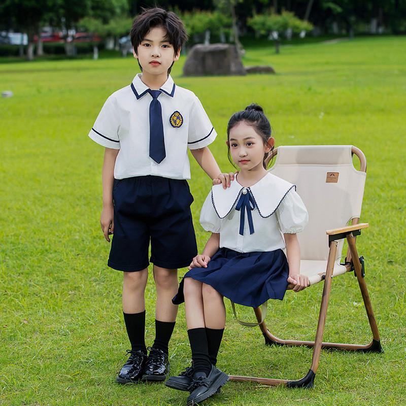Soft Cotton Kindergarten Graduation Outfit For Boys And Girls Stylish Two-piece Set