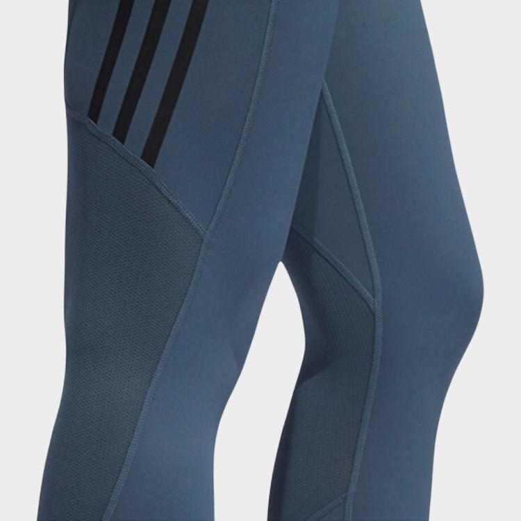 Adidas Solid High-Waisted Slim Fit Sports Trousers Women Bottoms Heritage-Blue GC8185