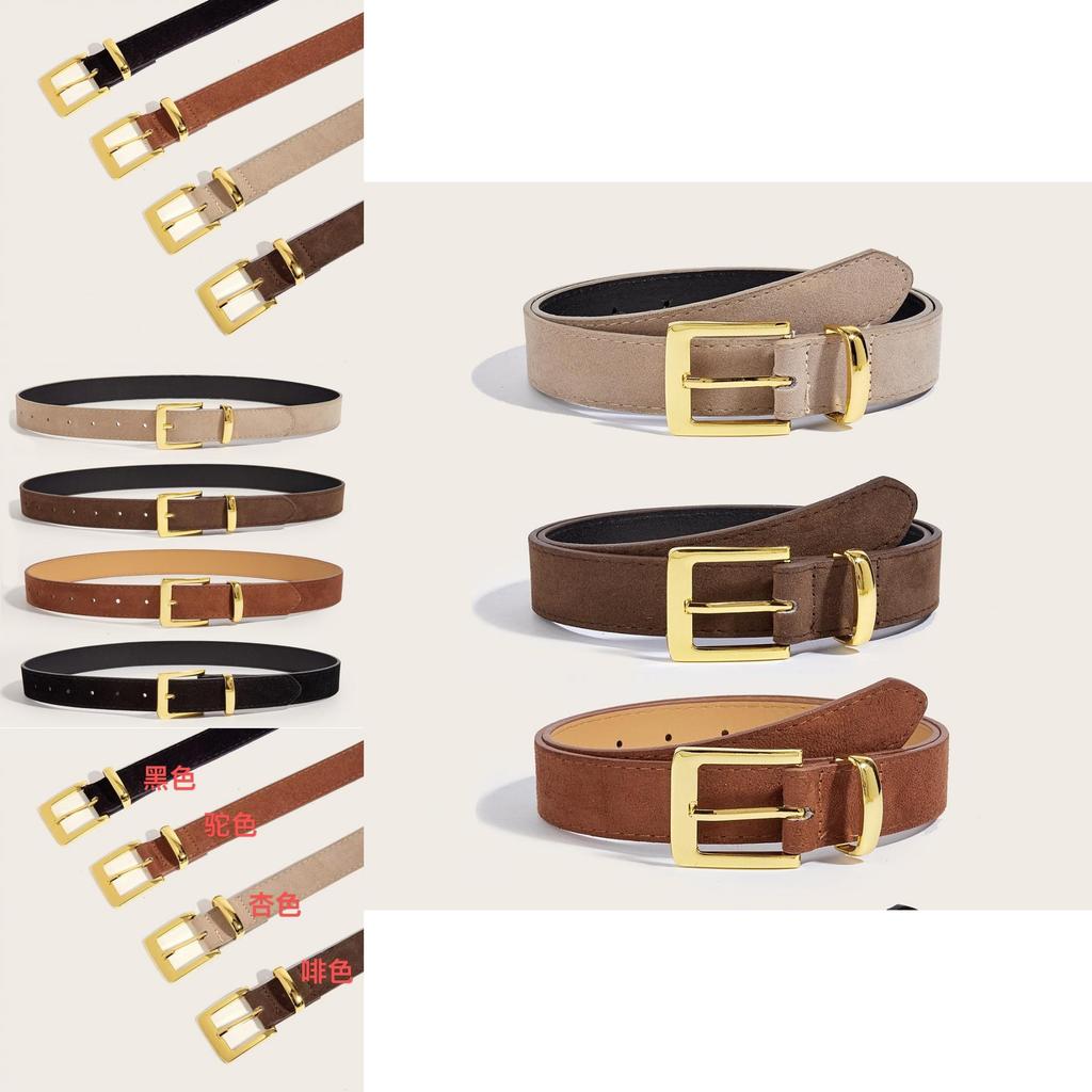 Women Slim Pu Belt With Alloy Buckle And Fashionable Design For Spring