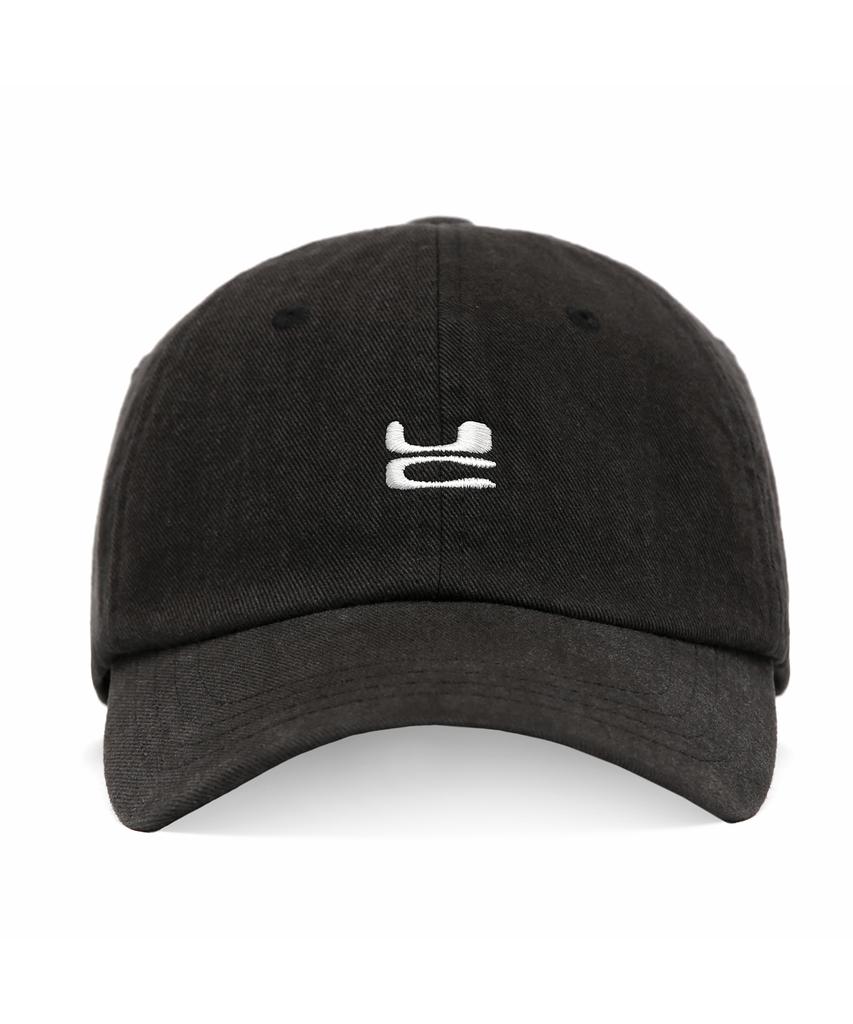 Eondeokeonteulol Four Seasons Cotton Logo Embroidered Basic Soft Top Unisex Ball Cap Uc / Washed Black
