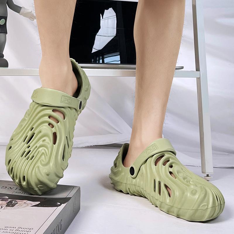 Vară, nou cuplu exploziv, amprentă digitală, culoare solidă, bărbați, femei, sandale respirabile, pantofi de înot pentru bărbați