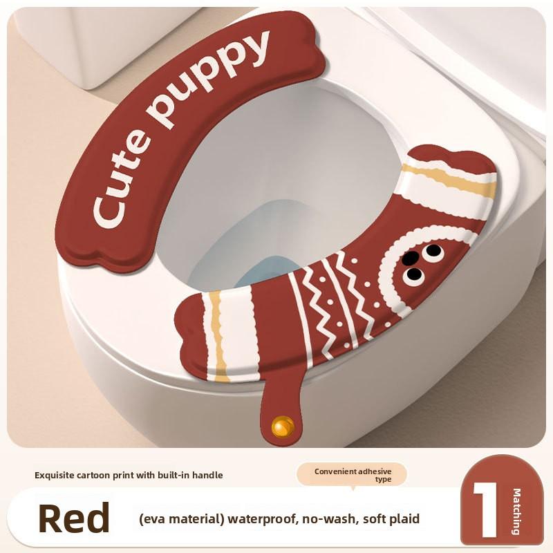 Antibacterial Aromatherapy Toilet Seat Cushion, Waterproof and Stain-resistant, All-season Adhesive, Dirt-resistant Material, Warm Toilet Seat Cushion