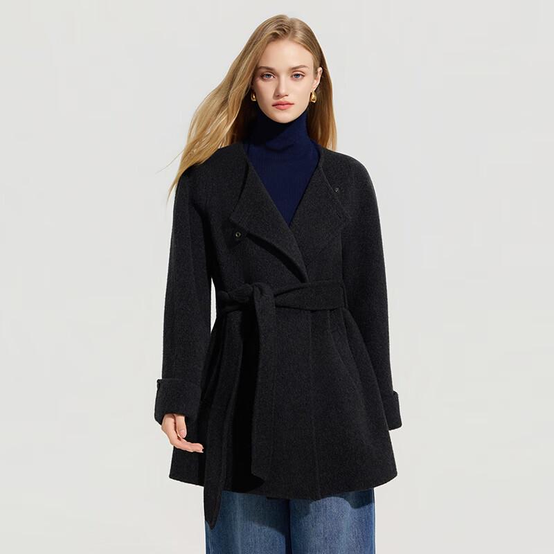 

Shetu Премиальное двустороннее пальто средней длины из шерсти L