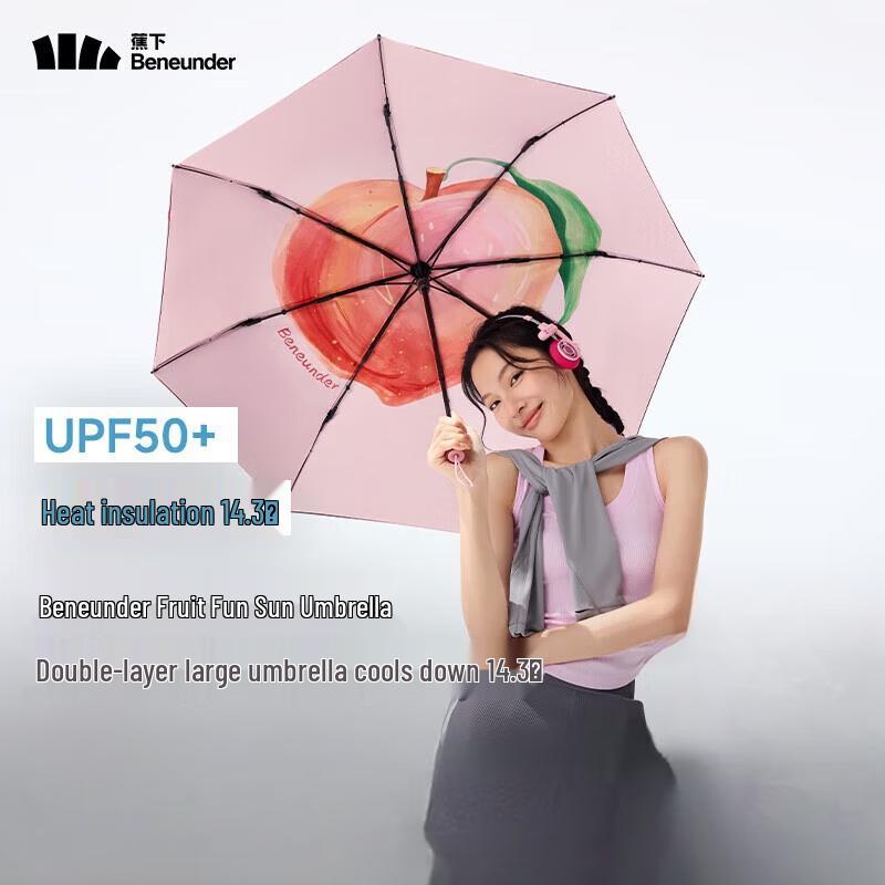 Beneunder BM397 Tri-Fold UV Protection Sun/Rain Umbrella