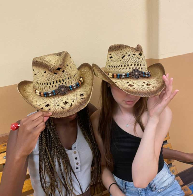 Letní Dámská Pánská Slaměná Dutá Západní Tvarovatelná Koncertní Kovbojská Klobouk Ven Široká Střecha Slunce sombreros de vaquero Klobouk gorro