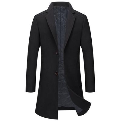 Herbst und Winter Koreanische Version Herren Wollmantel Bügelfreier Baumwoll-Wollmantel Slim Herren Wollmantel Mantel