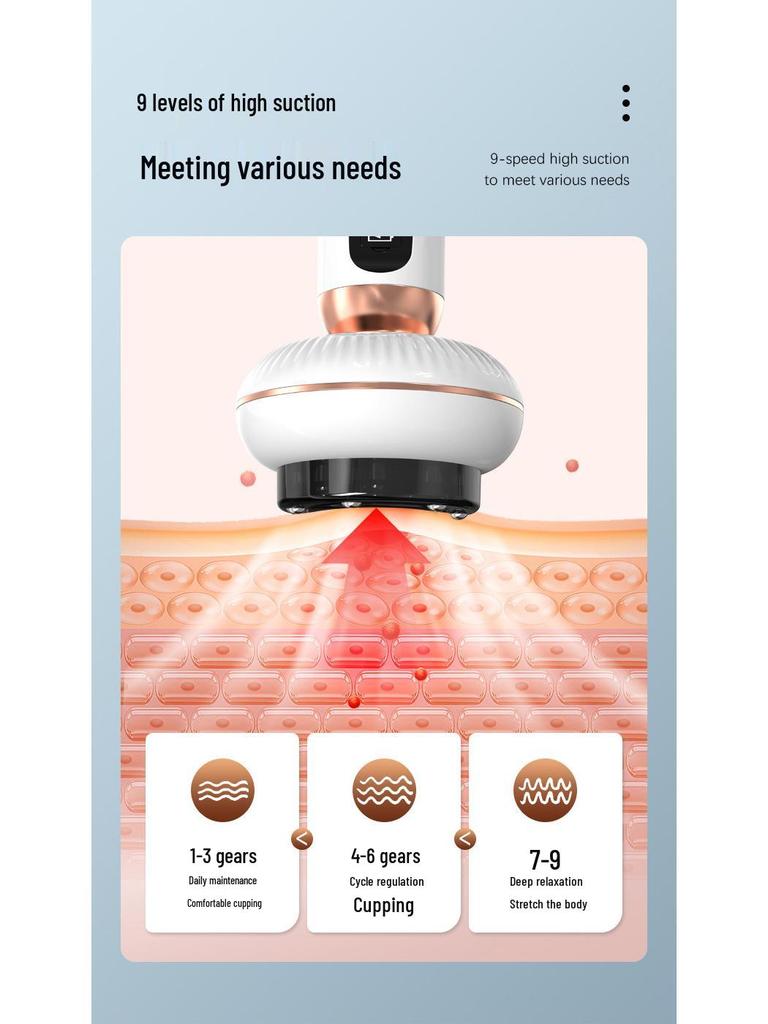 Electric Gua Sha Massager with Heating, Red Light, and Negative Pressure Therapy