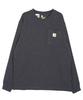 Crew Neck Long with Chest Pocket Long Sleeve M Carbon Heather [Carhartt] T-shirt Men's T-Shirt