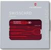 Victorinox Swiss Card Classic Translucent Red Swiss Army Knife Multifunctional Stationery Stationery Scissors Ballpoint Pen Included Swiss Made
