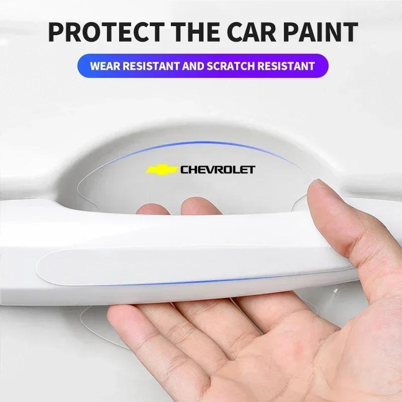 8pcs Transparent Car Door Handle Bowl Stickers Anti-scratch Protection For Chevrolet Colorado Cruze Spark Captiva Malibu Aveo