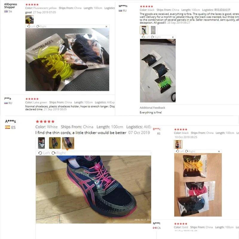 Lacci Elastici Senza Nodo per Scarpe Quick Lock Rotondi in Gomma Regolabili Elastici Pigri per Scarpe da Ginnastica Scarpe da Corsa Sportive
